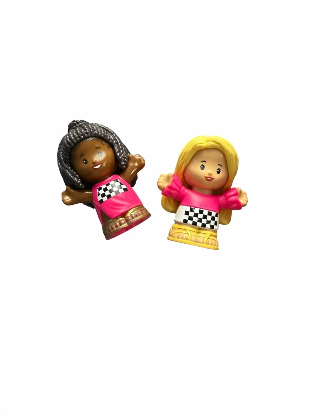 Fisher-Price Little People Barbie Pink Convertible Car Playset Toys w/ 2 Figures